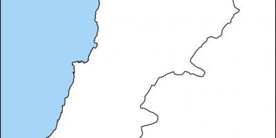 Blangkong mapa ng Lebanon