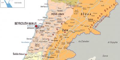 Lebanon detalyadong mapa