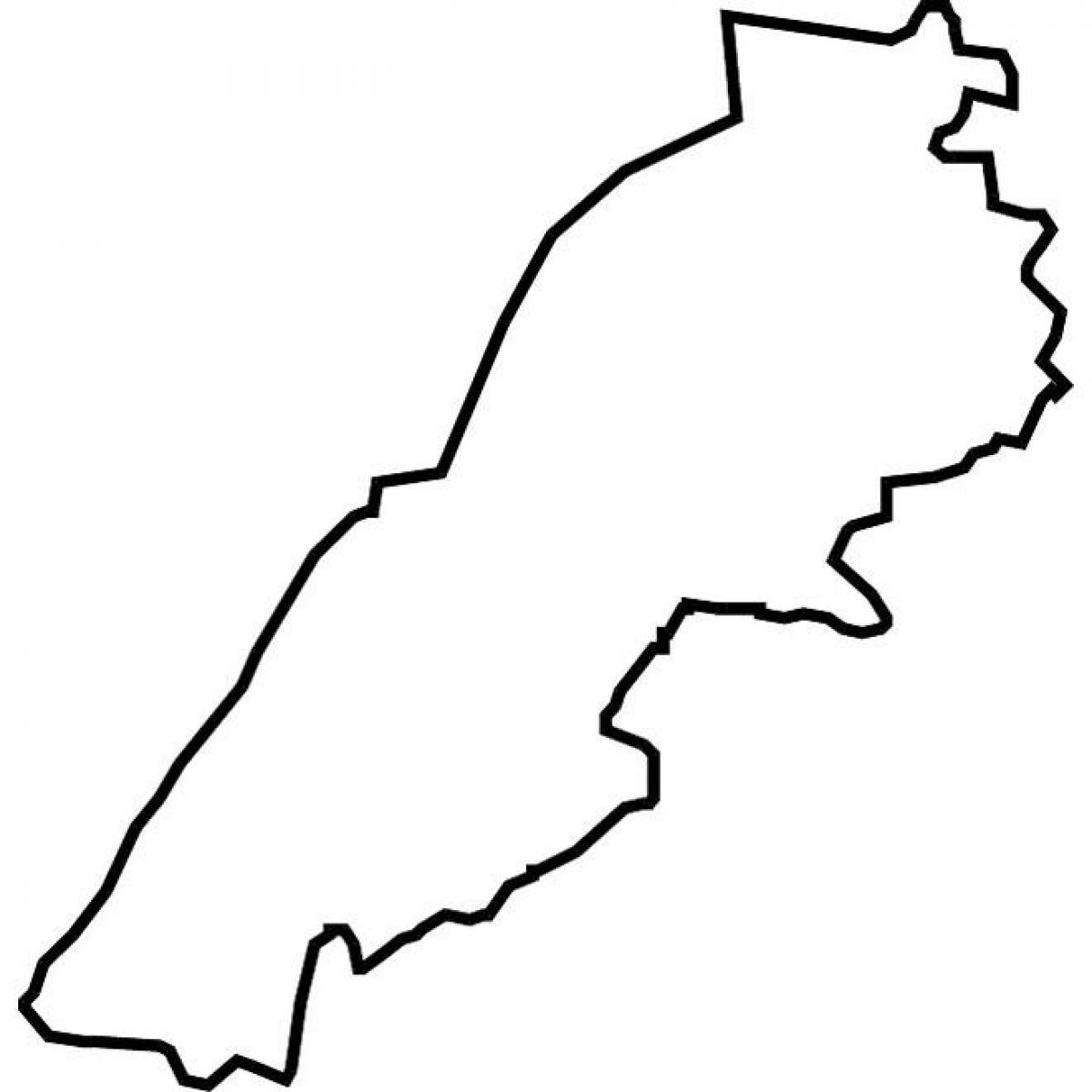 mapa ng Lebanon vector mapa