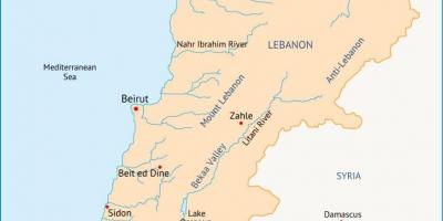 Lebanon ilog mapa