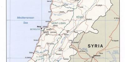 Mapa ng Lebanon sa mataas na paaralan