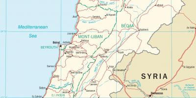 Lebanon kalsada mapa