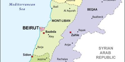 Mapa ng Lebanon pampulitika