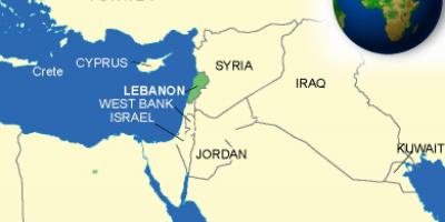 Lebanon sa mapa